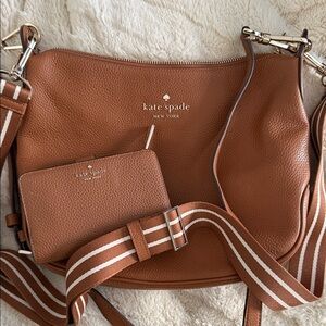 Kate Spade Tan Leather Shoulder Bag and Wallet